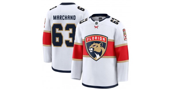 Brad Marchand Florida Panthers Away Premium Player Jersey - White - Image 2