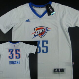 Oklahoma City Thunder #35 Kevin Durant Revolution 30 Swingman 2014 New White Short-Sleeved Jersey