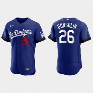 Los Angeles Los Angeles Dodgers #26 Tony Gonsolin Nike Men’s 2021 City Connect Authentic MLB Jersey Royal Men’s