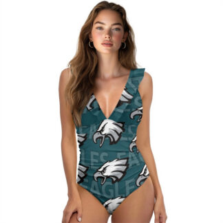 Women's Philadelphia Eagles Coverage Comfortable Swimwear Beachwear Bathing Bikini Sets Swimwear Swimsuits 001