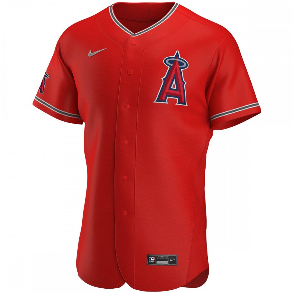 Los Angeles Angels Nike Alternate Authentic Team Logo Jersey - Red - Image 2