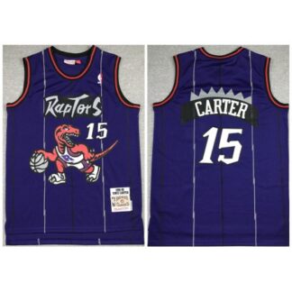 Men's Toronto Raptors #15 Vince Carter Purple Throwback Stitched Jersey CXY2