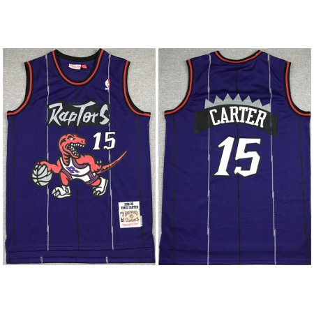 Men's Toronto Raptors #15 Vince Carter Purple Throwback Stitched Jersey CXY2