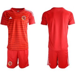Colombia Blank Red Goalkeeper Soccer Country Jersey