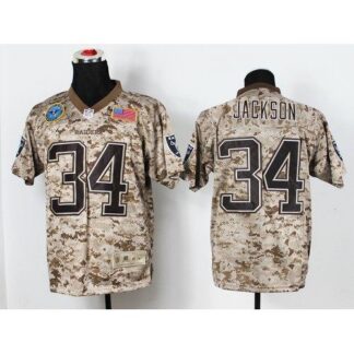 Nike Las Vegas Raiders #34 Bo Jackson Camo Men’s Stitched NFL New Elite USMC Jersey