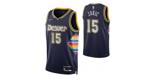 Men's Denver Nuggets Nikola Jokić #15 Nike Navy 2021/22 Swingman NBA Jersey - City Edition - Image 2